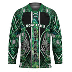 Aotearoa Ngai Tahu Hockey Jersey Maori Tribal Dark Green Paua Shell Pattern