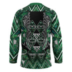 Aotearoa Ngai Tahu Hockey Jersey Maori Tribal Dark Green Paua Shell Pattern