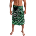 Aotearoa Ngai Tahu Lavalava Maori Tribal Dark Green Paua Shell Pattern
