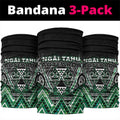Aotearoa Ngai Tahu Neck Gaiter Maori Tribal Dark Green Paua Shell Pattern