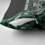 Aotearoa Ngai Tahu Pillow Cover Maori Tribal Dark Green Paua Shell Pattern