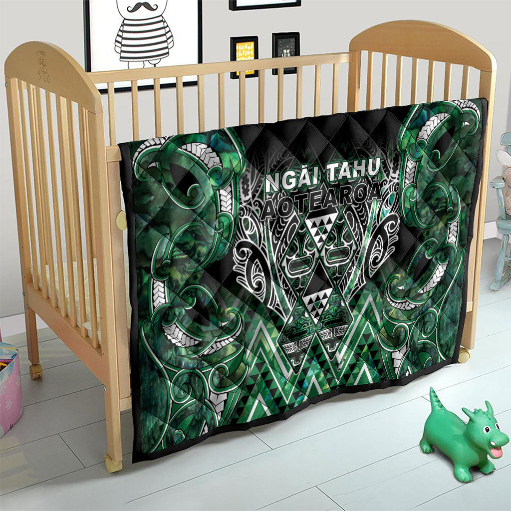 Aotearoa Ngai Tahu Quilt Maori Tribal Dark Green Paua Shell Pattern