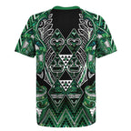 Aotearoa Ngai Tahu Rugby Jersey Maori Tribal Dark Green Paua Shell Pattern
