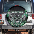 Aotearoa Ngai Tahu Spare Tire Cover Maori Tribal Dark Green Paua Shell Pattern