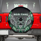 Aotearoa Ngai Tahu Spare Tire Cover Maori Tribal Dark Green Paua Shell Pattern