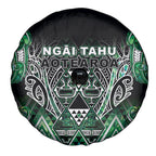 Aotearoa Ngai Tahu Spare Tire Cover Maori Tribal Dark Green Paua Shell Pattern