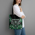 Aotearoa Ngai Tahu Tote Bag Maori Tribal Dark Green Paua Shell Pattern