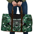 Aotearoa Ngai Tahu Travel Bag Maori Tribal Dark Green Paua Shell Pattern