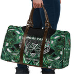 Aotearoa Ngai Tahu Travel Bag Maori Tribal Dark Green Paua Shell Pattern