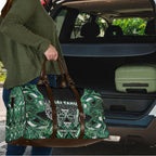 Aotearoa Ngai Tahu Travel Bag Maori Tribal Dark Green Paua Shell Pattern