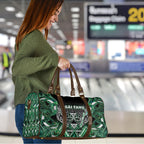Aotearoa Ngai Tahu Travel Bag Maori Tribal Dark Green Paua Shell Pattern