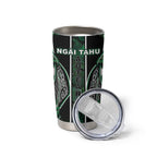 Aotearoa Ngai Tahu Tumbler Cup Maori Tribal Dark Green Paua Shell Pattern