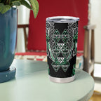 Aotearoa Ngai Tahu Tumbler Cup Maori Tribal Dark Green Paua Shell Pattern