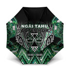Aotearoa Ngai Tahu Umbrella Maori Tribal Dark Green Paua Shell Pattern