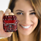 Aotearoa Te Arawa AirPods Case Maori Tribal Dark Red Paua Shell Pattern