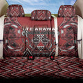 Aotearoa Te Arawa Back Car Seat Cover Maori Tribal Dark Red Paua Shell Pattern