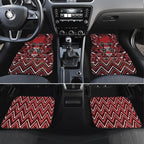 Aotearoa Te Arawa Car Mats Maori Tribal Dark Red Paua Shell Pattern