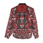 Aotearoa Te Arawa Women Casual Shirt Maori Tribal Dark Red Paua Shell Pattern