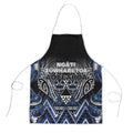 Aotearoa Tuwharetoa Apron Maori Tribal Navy Paua Shell Pattern