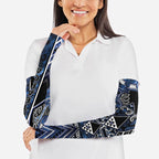 Aotearoa Tuwharetoa Arm Sleeves Maori Tribal Navy Paua Shell Pattern