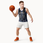 Aotearoa Tuwharetoa Basketball Jersey Maori Tribal Navy Paua Shell Pattern