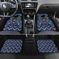 Aotearoa Tuwharetoa Car Mats Maori Tribal Navy Paua Shell Pattern