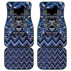 Aotearoa Tuwharetoa Car Mats Maori Tribal Navy Paua Shell Pattern