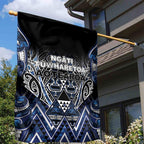 Aotearoa Tuwharetoa Garden Flag Maori Tribal Navy Paua Shell Pattern