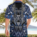 Aotearoa Tuwharetoa Hawaiian Shirt Maori Tribal Navy Paua Shell Pattern