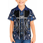 Aotearoa Tuwharetoa Hawaiian Shirt Maori Tribal Navy Paua Shell Pattern
