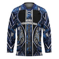 Aotearoa Tuwharetoa Hockey Jersey Maori Tribal Navy Paua Shell Pattern