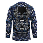 Aotearoa Tuwharetoa Hockey Jersey Maori Tribal Navy Paua Shell Pattern