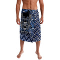 Aotearoa Tuwharetoa Lavalava Maori Tribal Navy Paua Shell Pattern