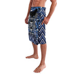 Aotearoa Tuwharetoa Lavalava Maori Tribal Navy Paua Shell Pattern
