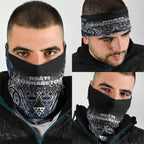 Aotearoa Tuwharetoa Neck Gaiter Maori Tribal Navy Paua Shell Pattern
