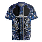 Aotearoa Tuwharetoa Rugby Jersey Maori Tribal Navy Paua Shell Pattern