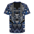 Aotearoa Tuwharetoa Rugby Jersey Maori Tribal Navy Paua Shell Pattern