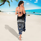 Aotearoa Tuwharetoa Sarong Maori Tribal Navy Paua Shell Pattern