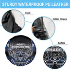 Aotearoa Tuwharetoa Spare Tire Cover Maori Tribal Navy Paua Shell Pattern