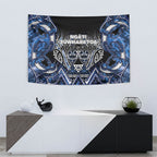 Aotearoa Tuwharetoa Tapestry Maori Tribal Navy Paua Shell Pattern