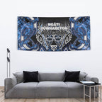 Aotearoa Tuwharetoa Tapestry Maori Tribal Navy Paua Shell Pattern