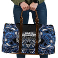 Aotearoa Tuwharetoa Travel Bag Maori Tribal Navy Paua Shell Pattern
