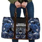 Aotearoa Tuwharetoa Travel Bag Maori Tribal Navy Paua Shell Pattern