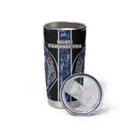 Aotearoa Tuwharetoa Tumbler Cup Maori Tribal Navy Paua Shell Pattern