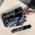 Aotearoa Tuwharetoa Umbrella Maori Tribal Navy Paua Shell Pattern