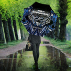 Aotearoa Tuwharetoa Umbrella Maori Tribal Navy Paua Shell Pattern