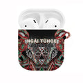 Aotearoa Ngai Tuhoe AirPods Case Maori Tribal Red And Green Paua Shell Pattern