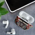 Aotearoa Ngai Tuhoe AirPods Case Maori Tribal Red And Green Paua Shell Pattern