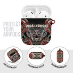 Aotearoa Ngai Tuhoe AirPods Case Maori Tribal Red And Green Paua Shell Pattern