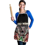 Aotearoa Ngai Tuhoe Apron Maori Tribal Red And Green Paua Shell Pattern